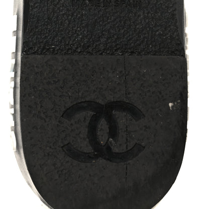 Chanel Lambskin Quilted CC Espadrille Slip On Sandals 41 Black 8 of 11