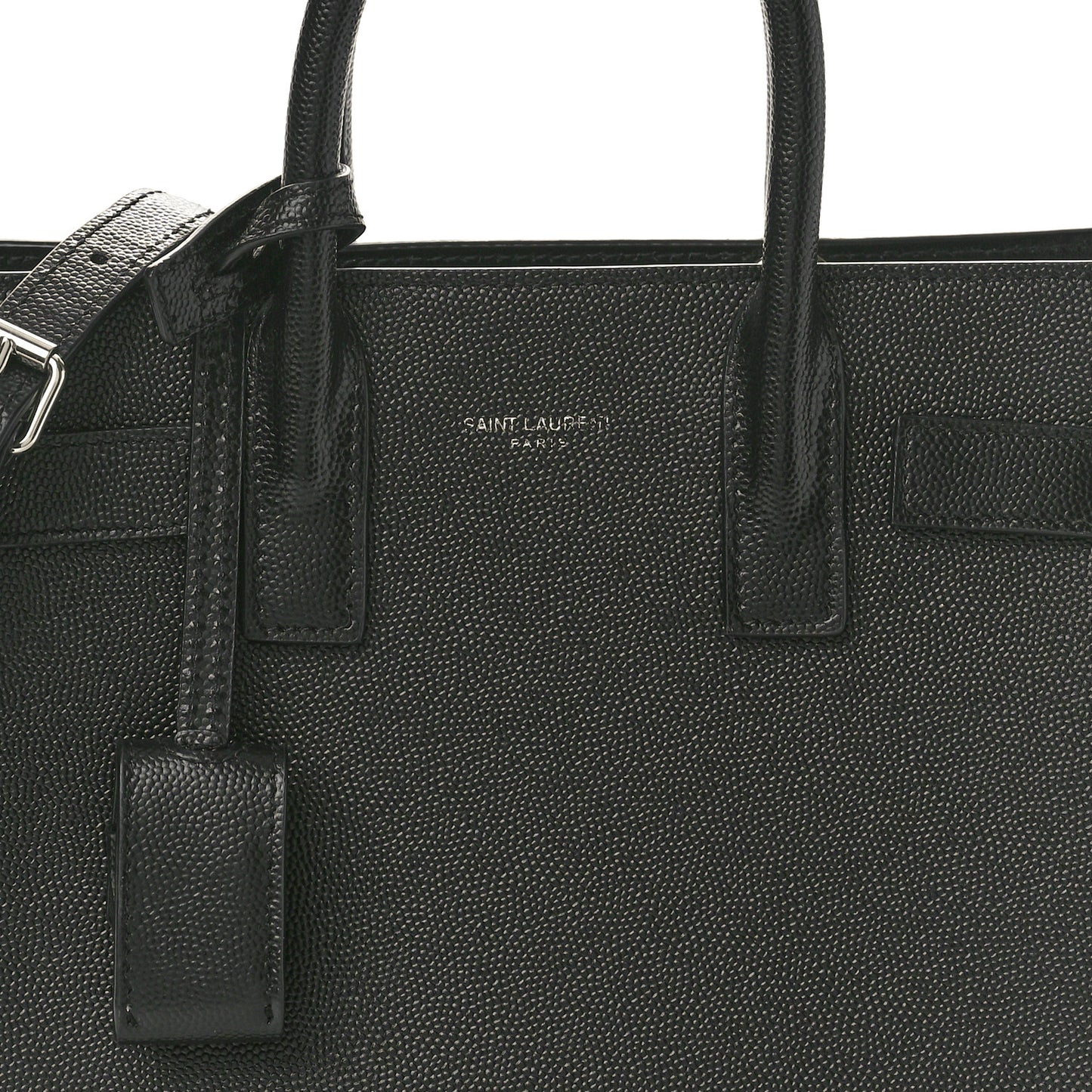 Grained Calfskin Nano Sac De Jour Black