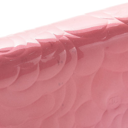 Chanel Patent Camellia Embossed Wallet on Chain WOC Rose 10 of 11
