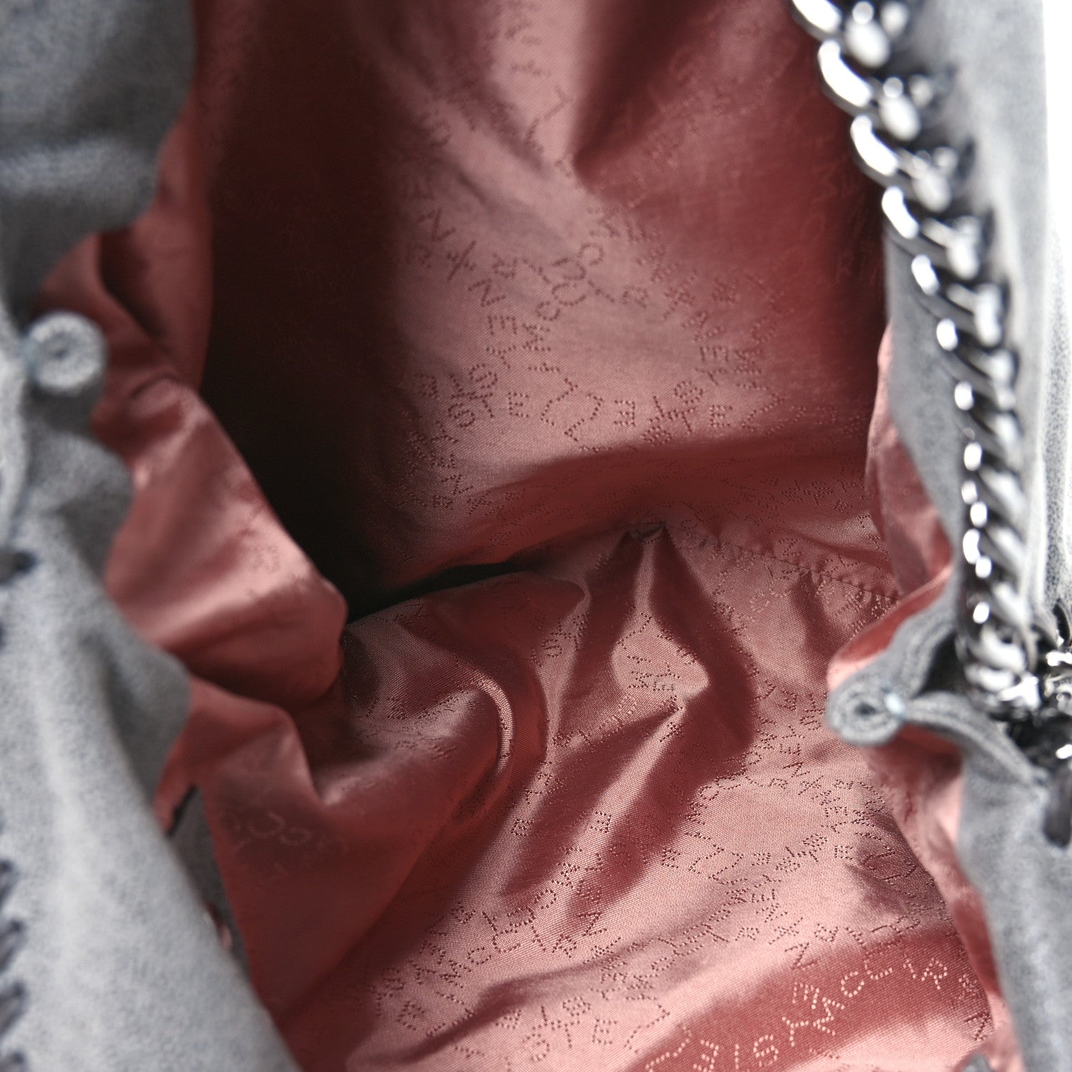 Stella McCartney Shaggy Deer Falabella Fold Over Tote Light Grey 5 of 10