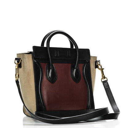 Celine Smooth Calfskin Suede Nano Tri-Color Luggage 3 of 7