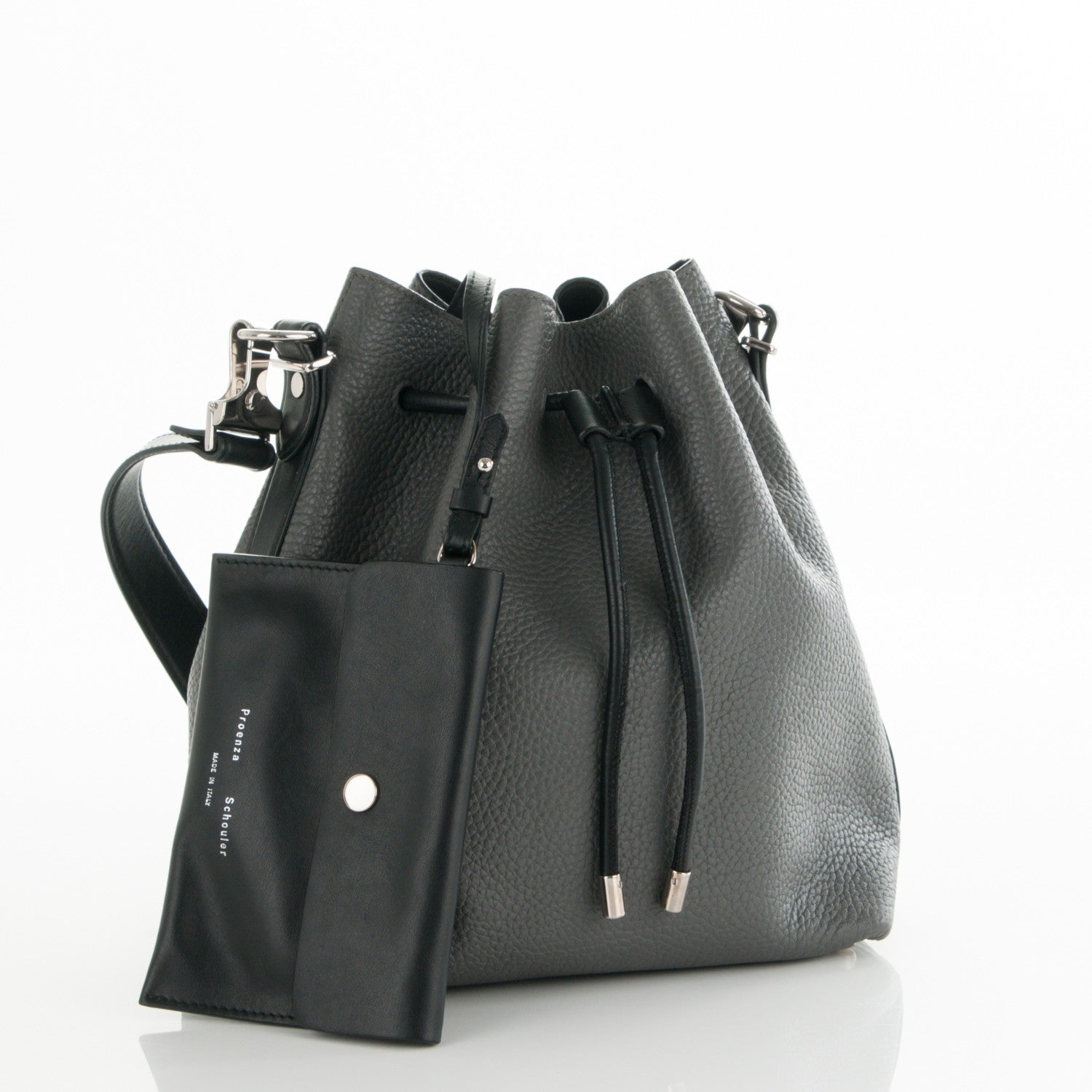 Proenza Schouler Calfskin Buffalo Medium Bucket Bag Grey 5 of 7