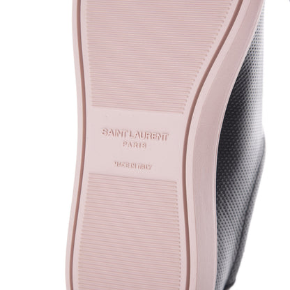 Saint Laurent Calfskin Perforated Womens Andy Low Top Sneakers 37 Black Pink 9 of 10