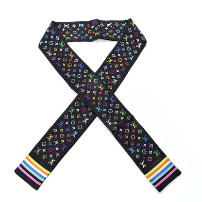Louis Vuitton Silk Monogram Multicolor Bandeau Black 1 of 2