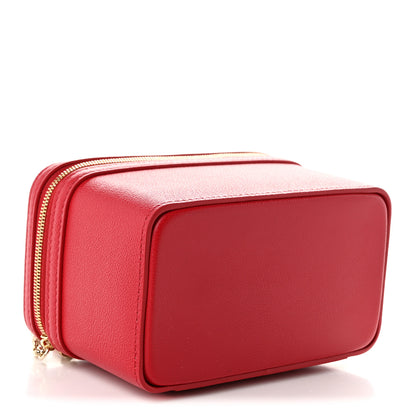 Bulgari Calfskin Serpenti Top Handle Vanity Red 6 of 12
