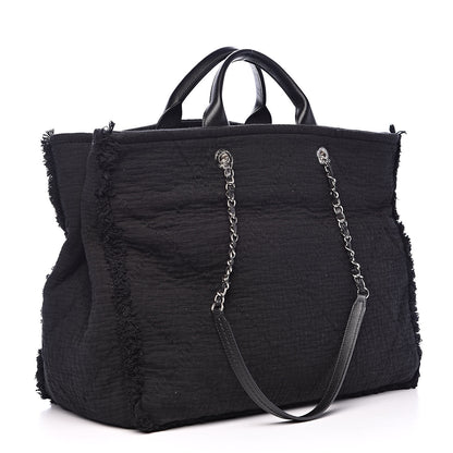 Chanel Canvas Extra Large Double Face Shopping Tote Black 3 of 10