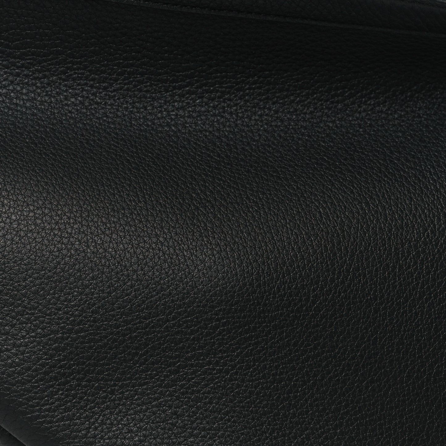 Grained Calfskin Large Slouchy Banana Bag Black
