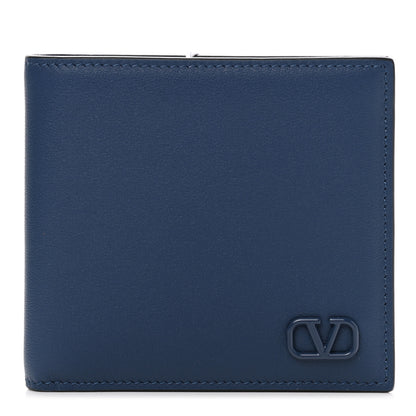 Valentino Garavani Calfskin VLogo Signature Wallet Indigo 1 of 7