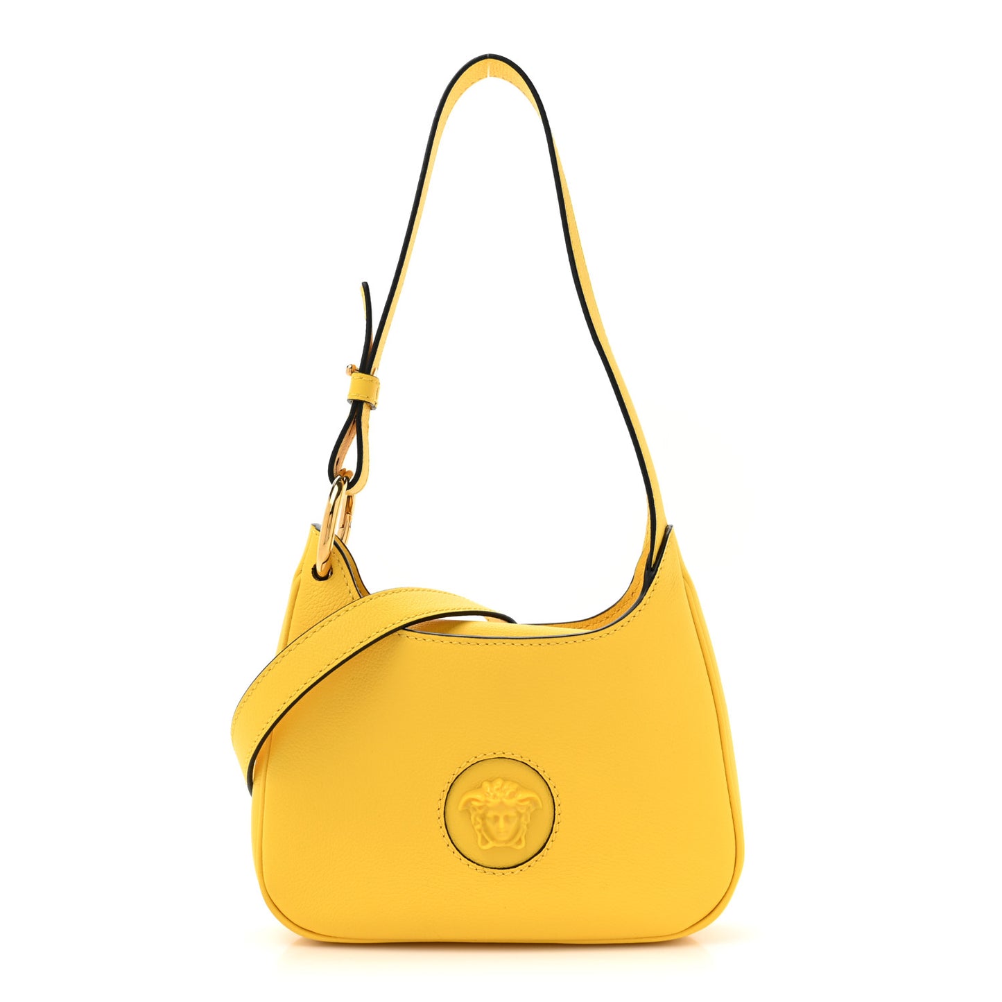 Calfskin La Medusa Mini Hobo Crossbody Yellow