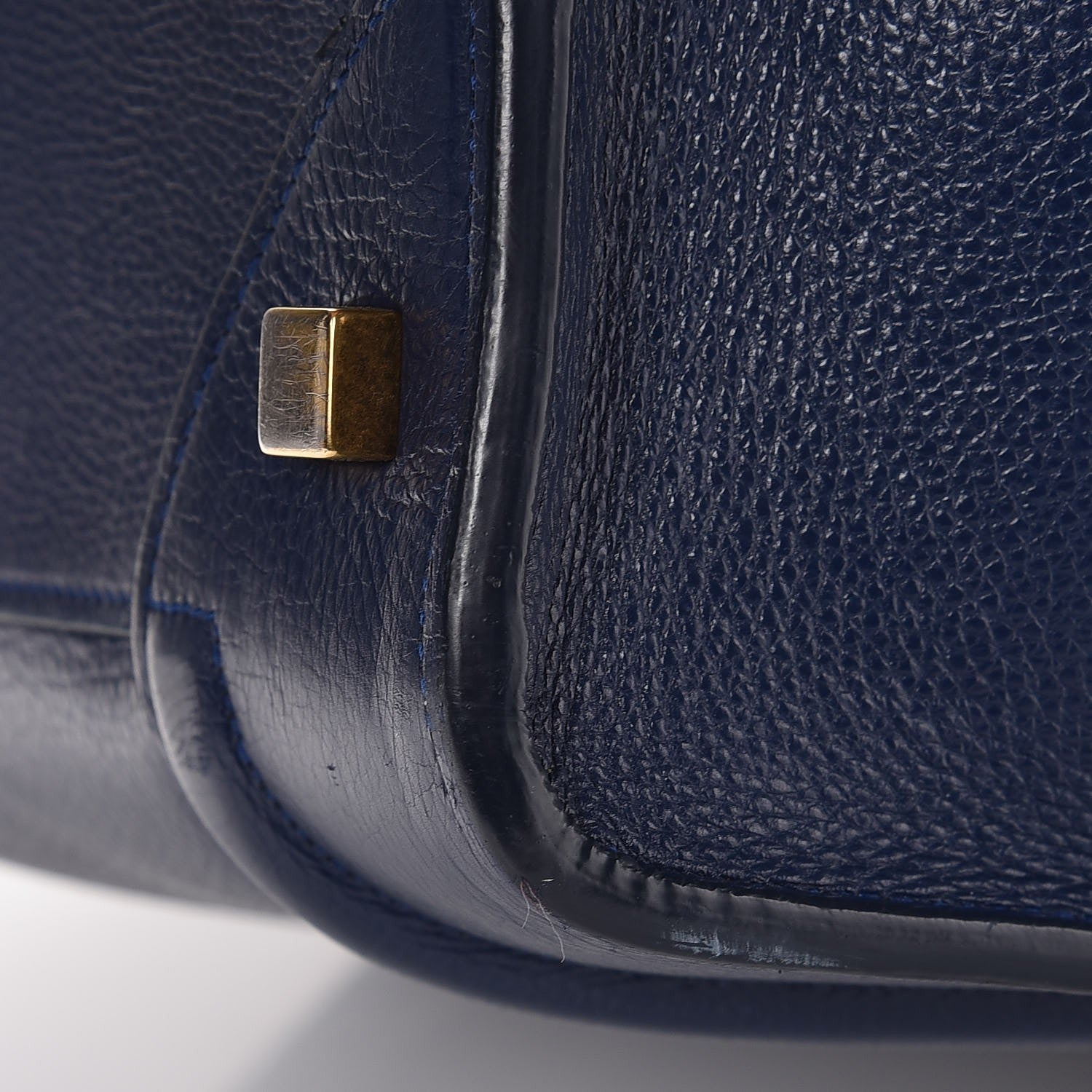 Celine Drummed Calfskin Mini Luggage Ink 16 of 18