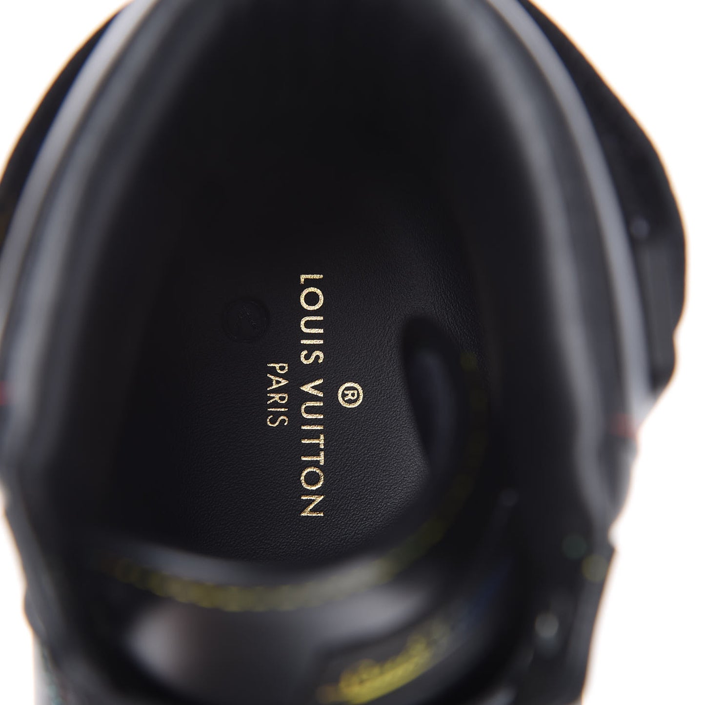 Calfskin Rivoli High Top Sneakers 10.5 Black Multicolor