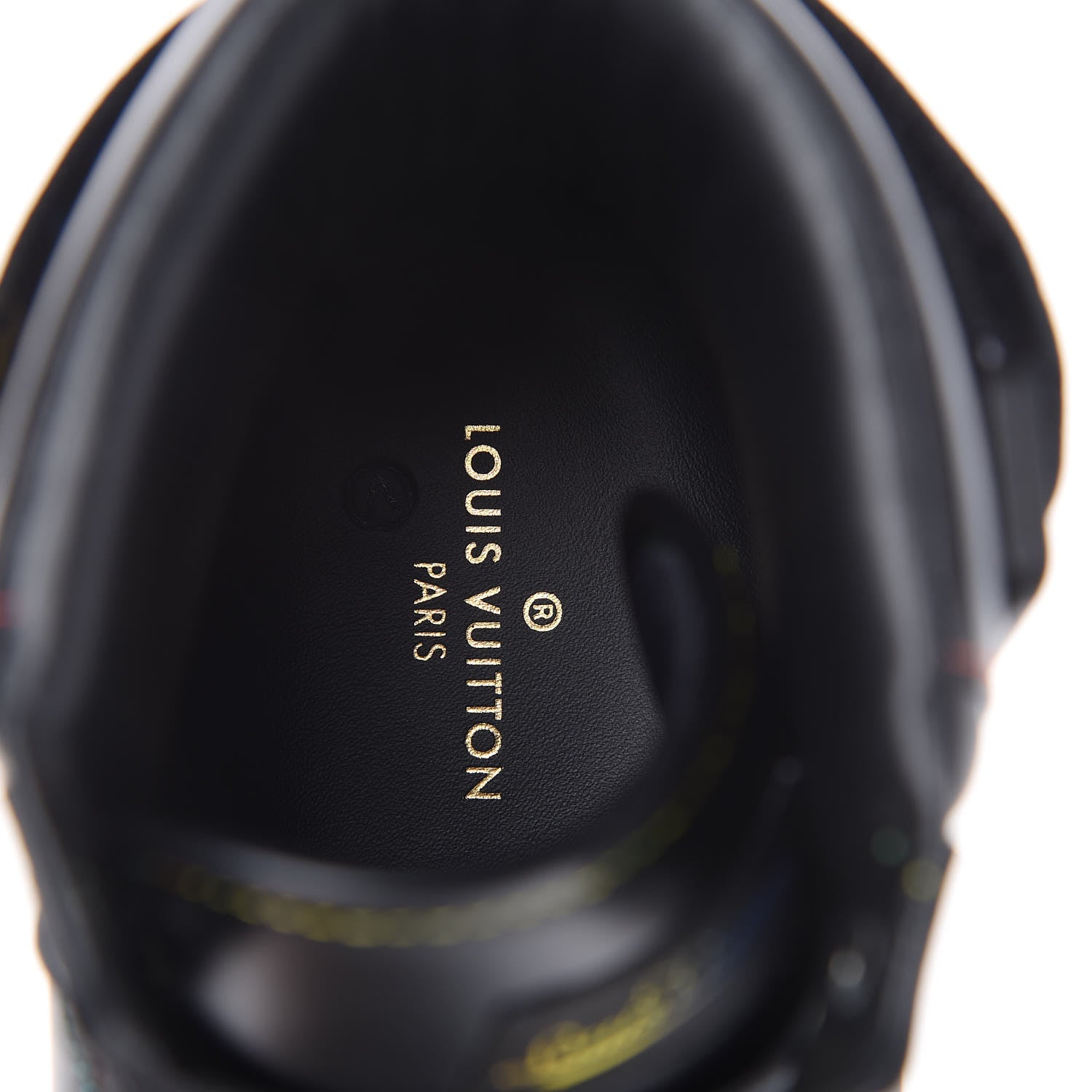 Louis Vuitton Calfskin Rivoli High Top Sneakers 10.5 Black Multicolor 8 of 10