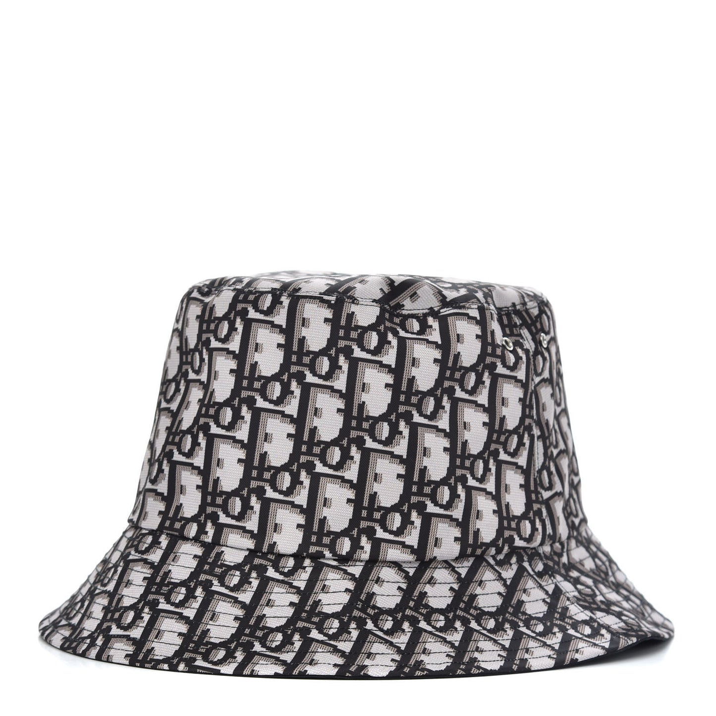 Polyester Cotton Oblique Teddy-D Brim Bucket Hat 58 Black