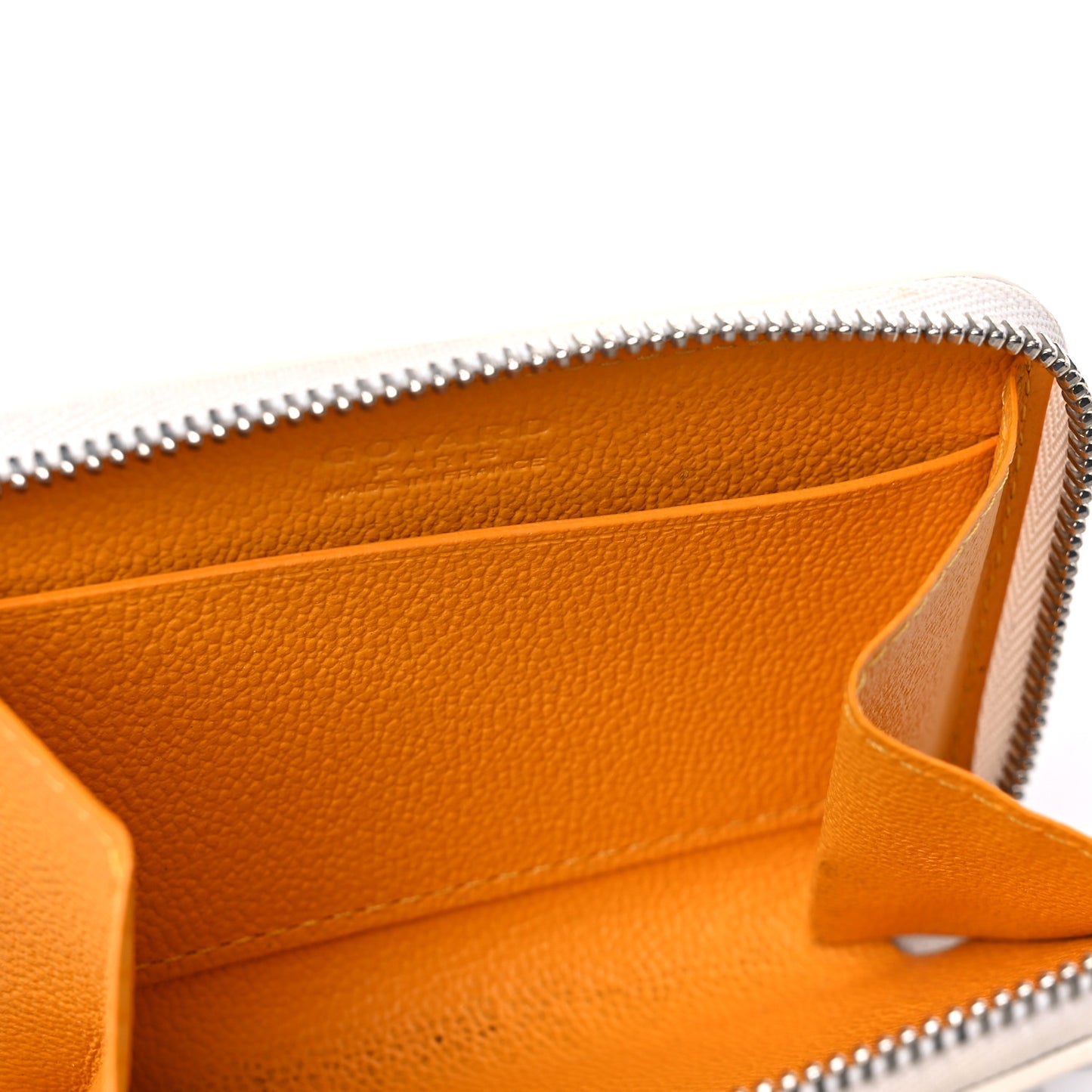 Goyardine Compact Wallet White