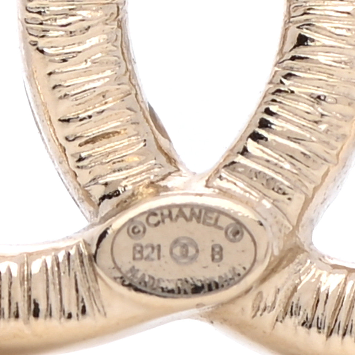 Crystal CC Earrings Silver