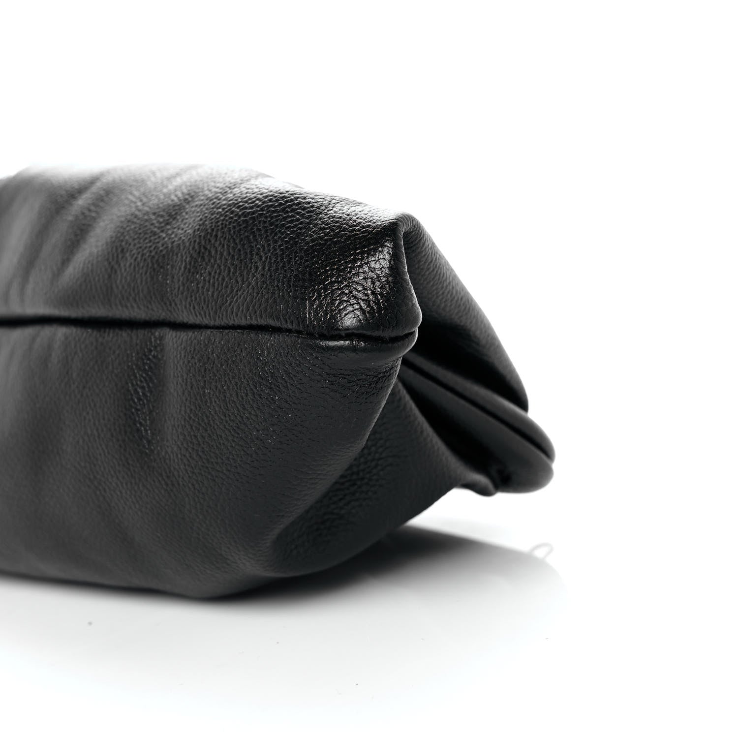 Balenciaga Grained Calfskin Logo XL Cloud Clutch Black 7 of 7