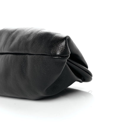 Balenciaga Grained Calfskin Logo XL Cloud Clutch Black 7 of 7