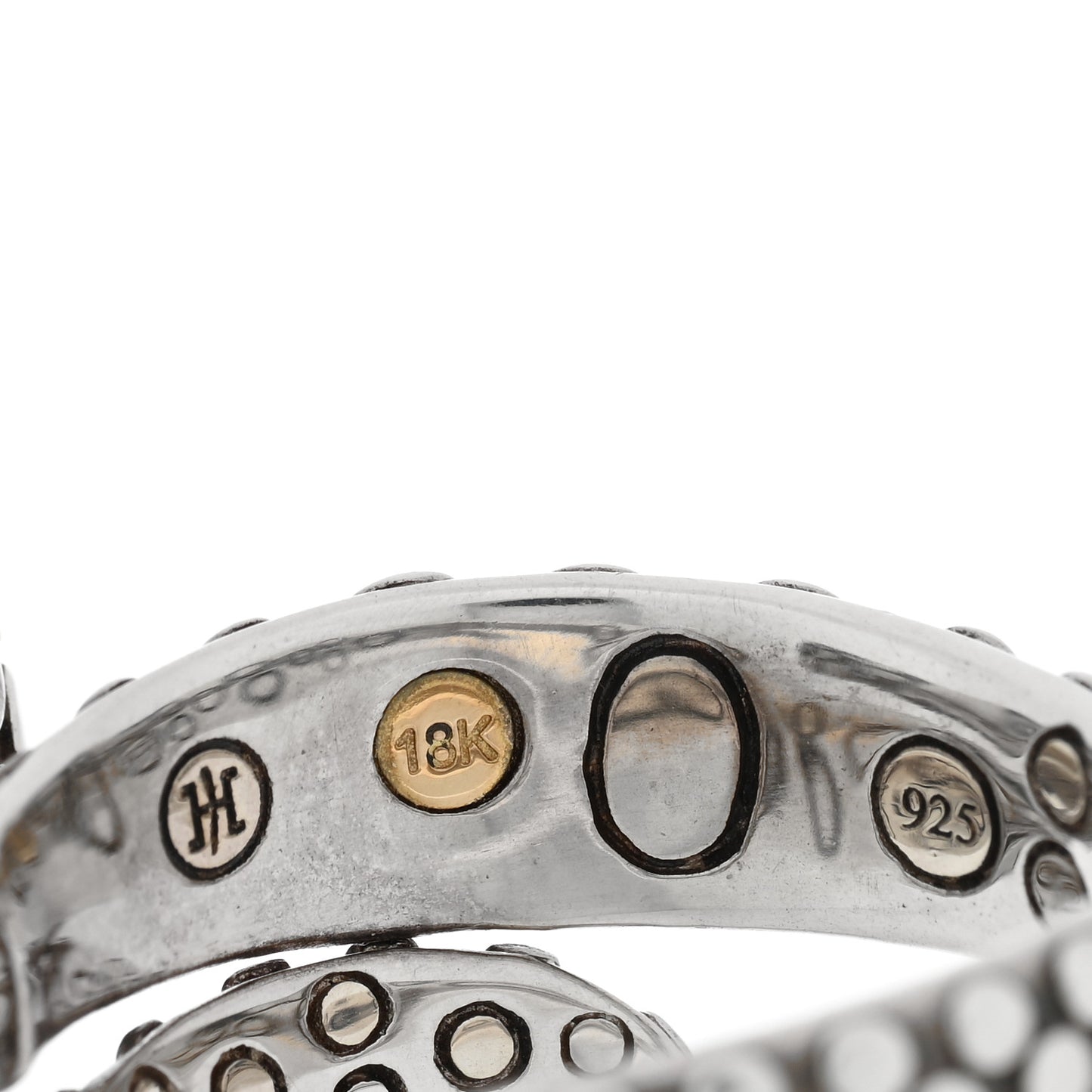 Sterling Silver 18K Yellow Gold Cobra Legends Knuckle Ring 54 7