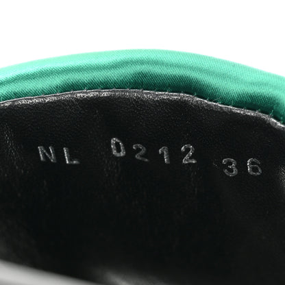 Louis Vuitton Satin Pool Pillow Flat Comfort Mule 36 Green Black 8 of 12
