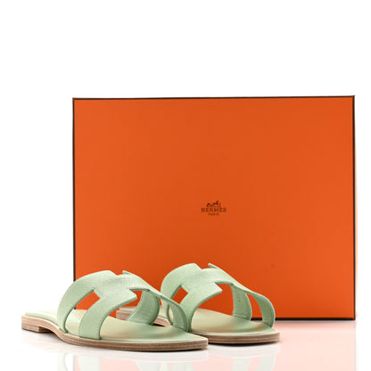 Hermes Epsom Oran Sandals 39 Vert Jade 9 of 9