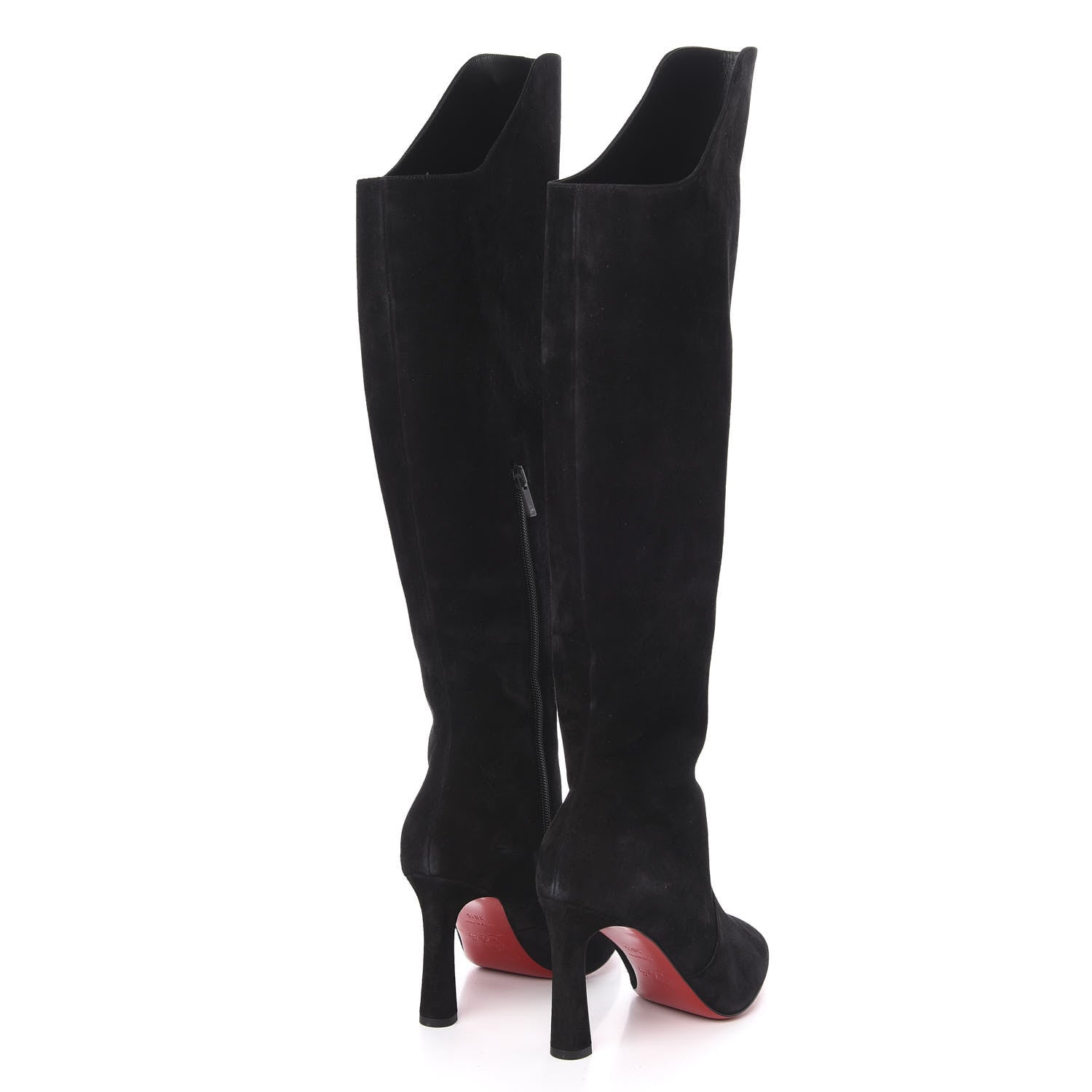 Christian Louboutin Suede Eleonor Tall Boots 38.5 Black 4 of 7