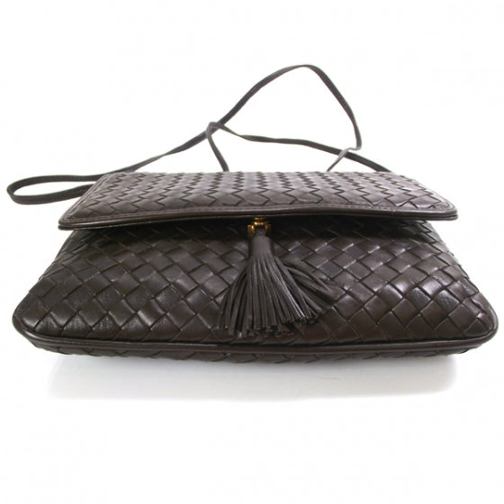 Nappa Intrecciato Shoulder Bag Brown