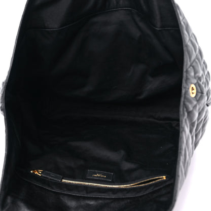 Saint Laurent Lambskin Quilted Maxi Icare Shopping Tote Black 6 of 10