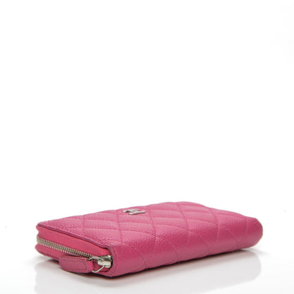 Chanel Caviar Quilted Small Zip Around Wallet Pink 4 of 11