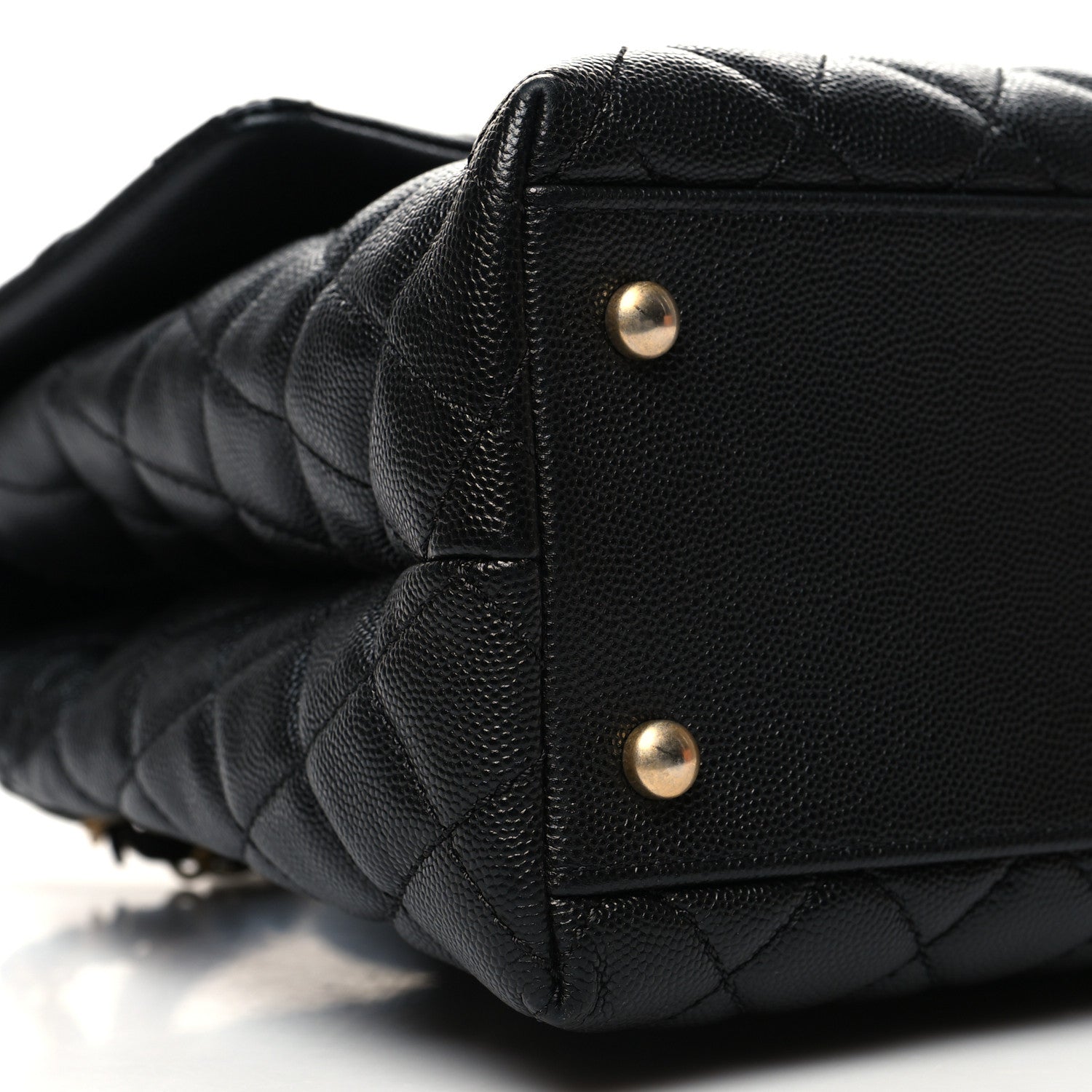 Chanel Caviar Lizard Quilted Medium Coco Handle Flap Black 9 of 10