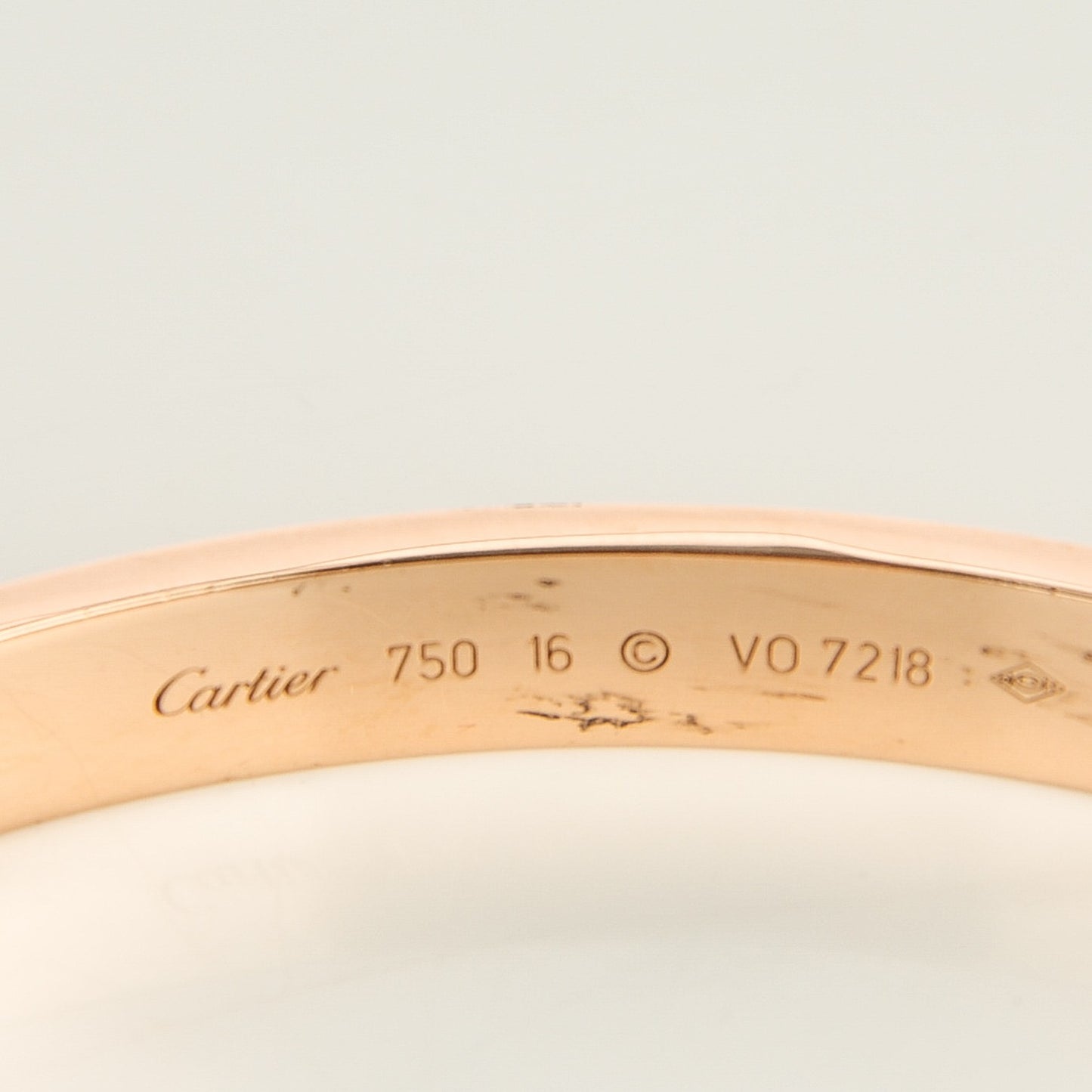 18K Pink Gold LOVE Bracelet 16