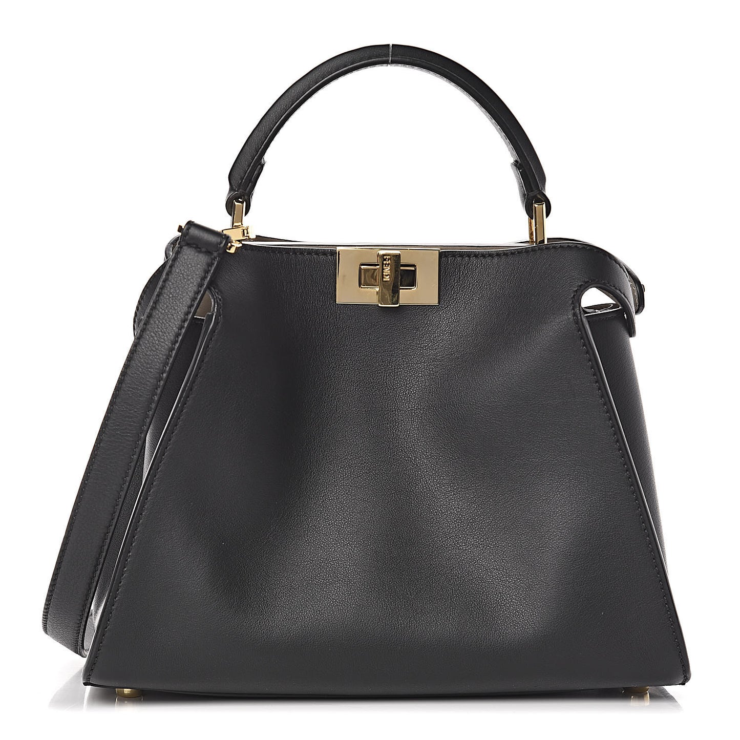 Vitello Tahiti Burro Medium Peekaboo Iconic Essentially Satchel Black Corda