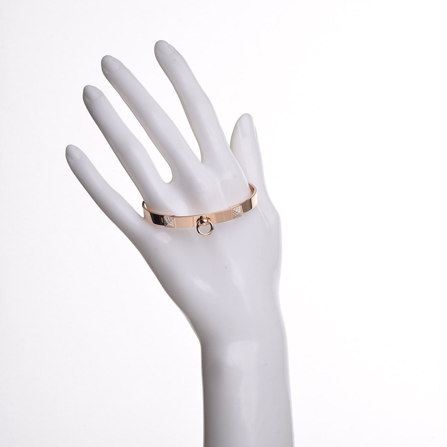 18K Rose Gold Diamond PM Collier De Chien Bracelet SH