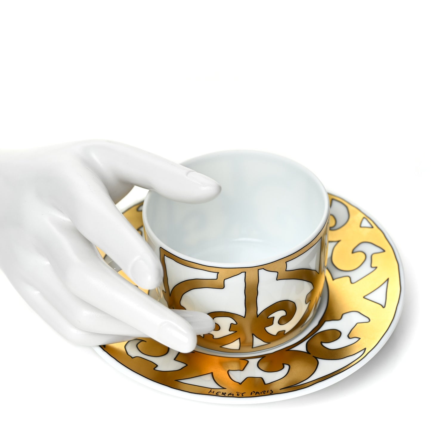 Porcelain Balcon du Guadalquivir Tea Cup And Saucer Gold