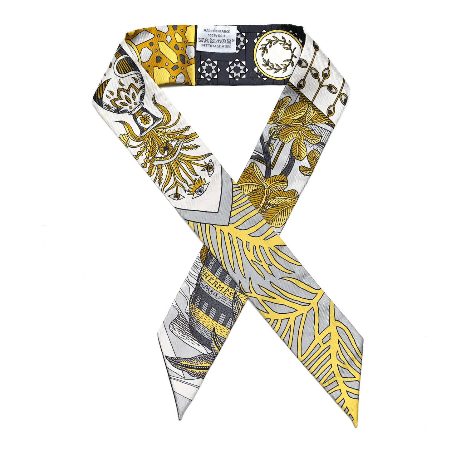 Silk La Danse Des Amazones Twilly Gris White Gold