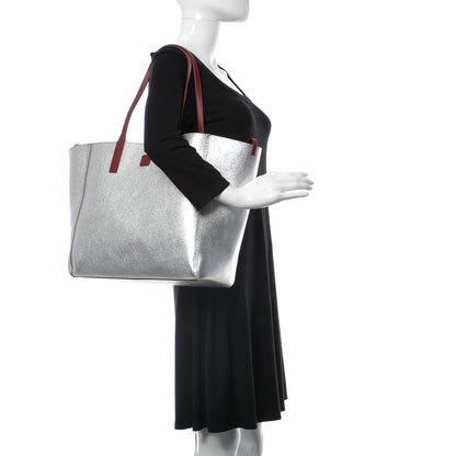 MCM Grained Calfskin Medium Reversible Wandel Tote Ruby Tan 2 of 13