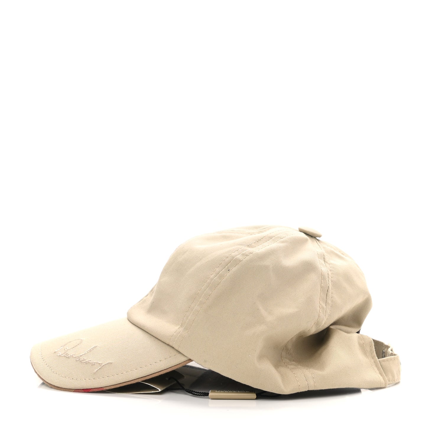 Cotton Logo Baseball Cap Beige