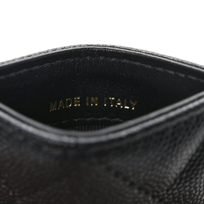 Chanel Caviar Quilted Crystal Vertical Card Holder Black 7 of 9