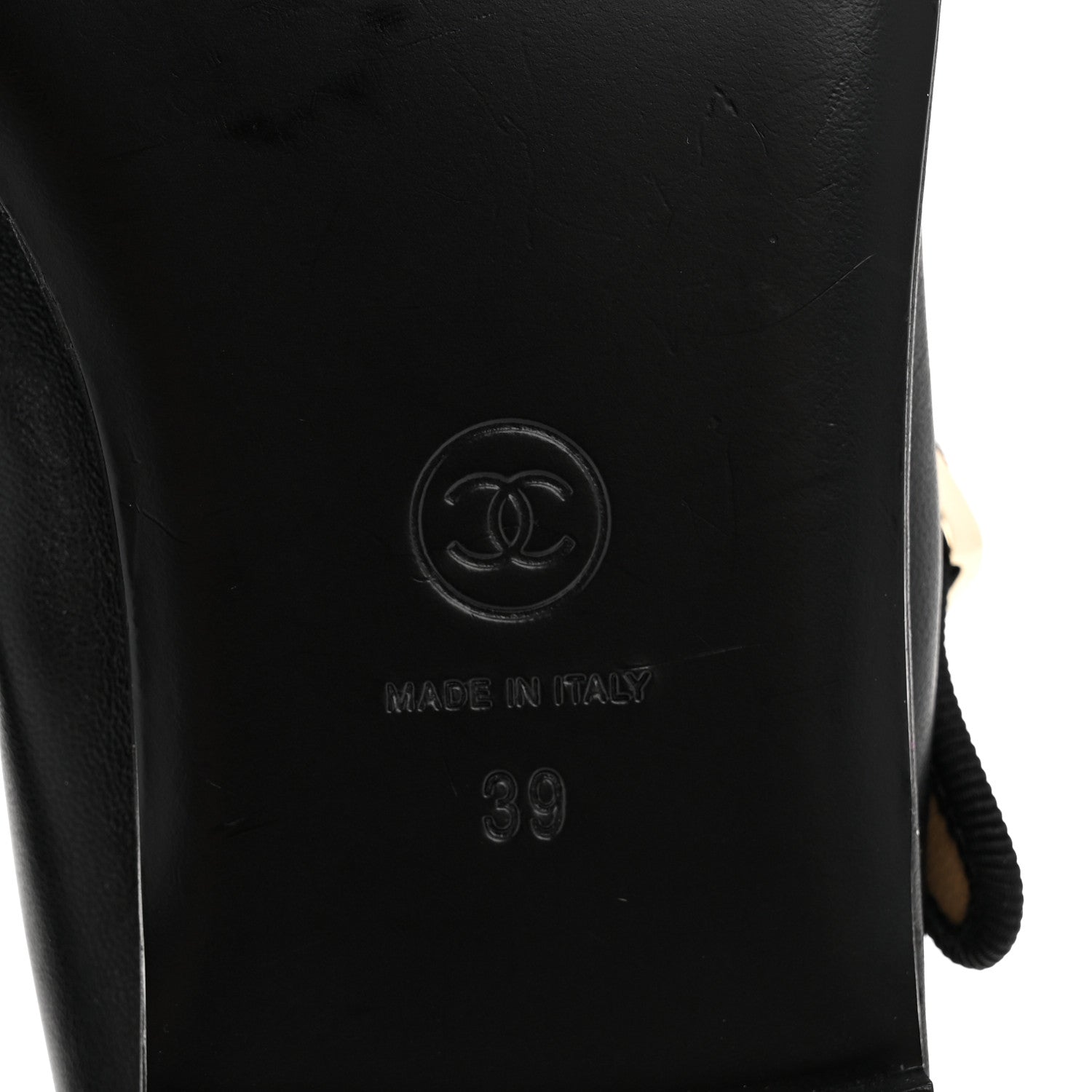 Chanel Lambskin Charm Mary Jane Flats 39 Black 7 of 11