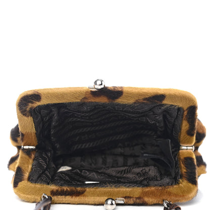 Prada Calf Hair Leopard Print Kisslock Crossbody 4 of 4