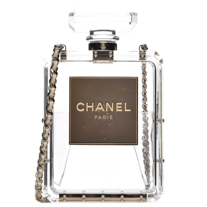Chanel Transluscent Plexiglass Perfume Bottle Clutch 1 of 7