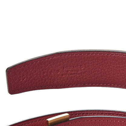 Hermes Box Togo 32mm H Belt 85 Black Rouge Grenat 6 of 6