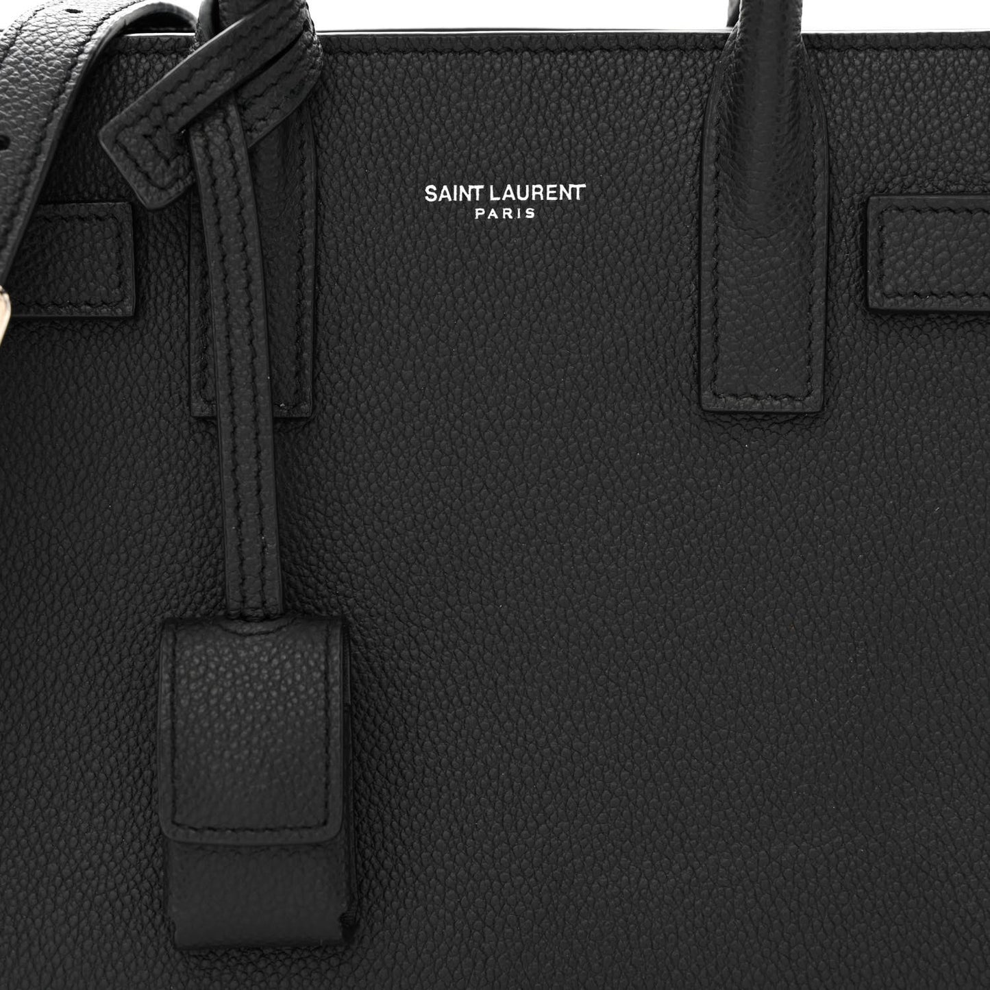 Grained Calfskin Nano Sac De Jour Black