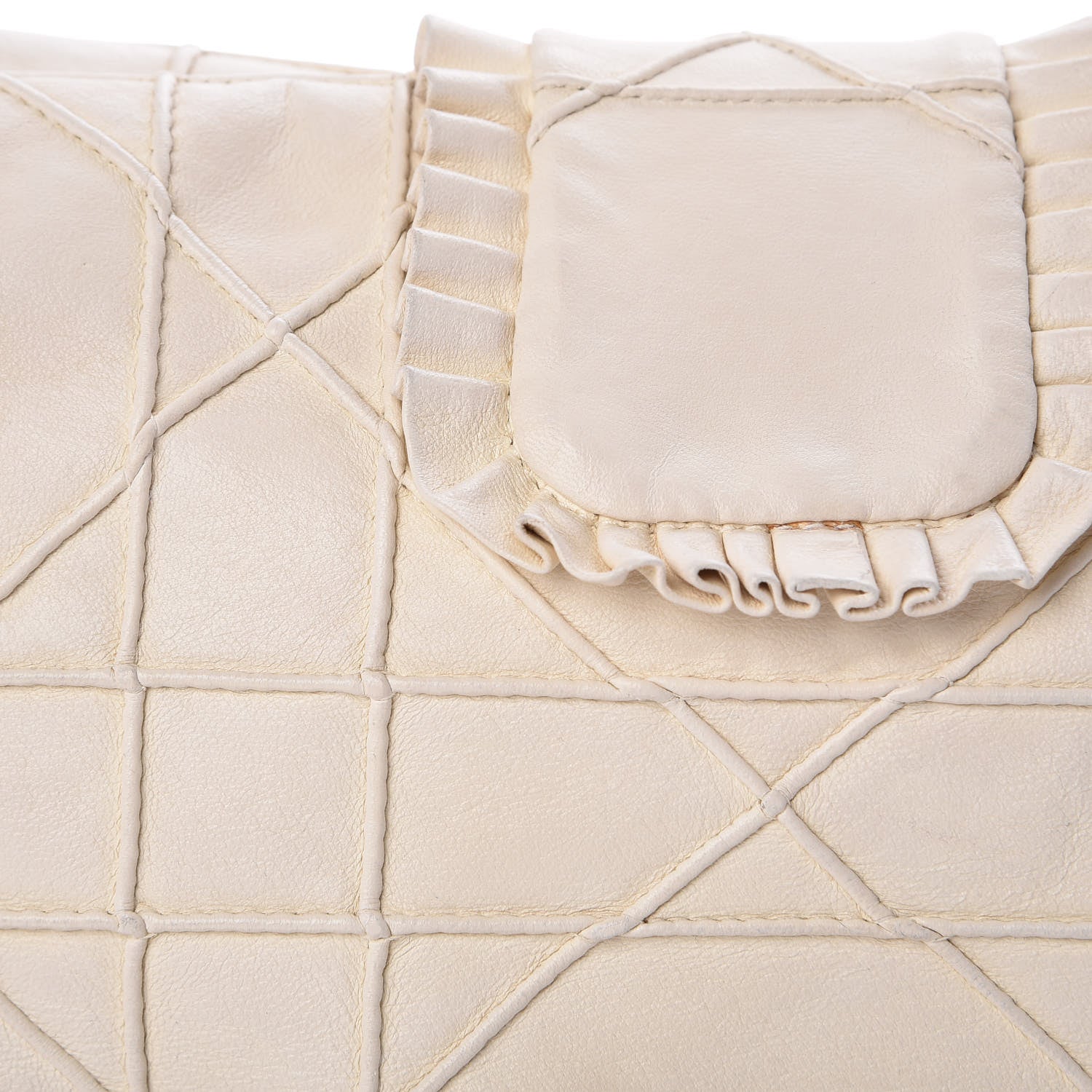 Christian Dior Calfskin Cannage Fringe Small Miss Dior Flap White 12 of 12