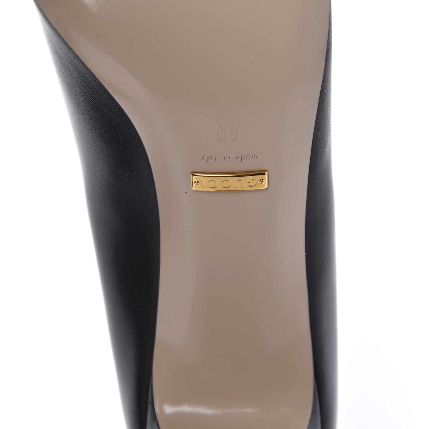 Malaga Kid Half Moon GG Square Toe Pumps 40 Black