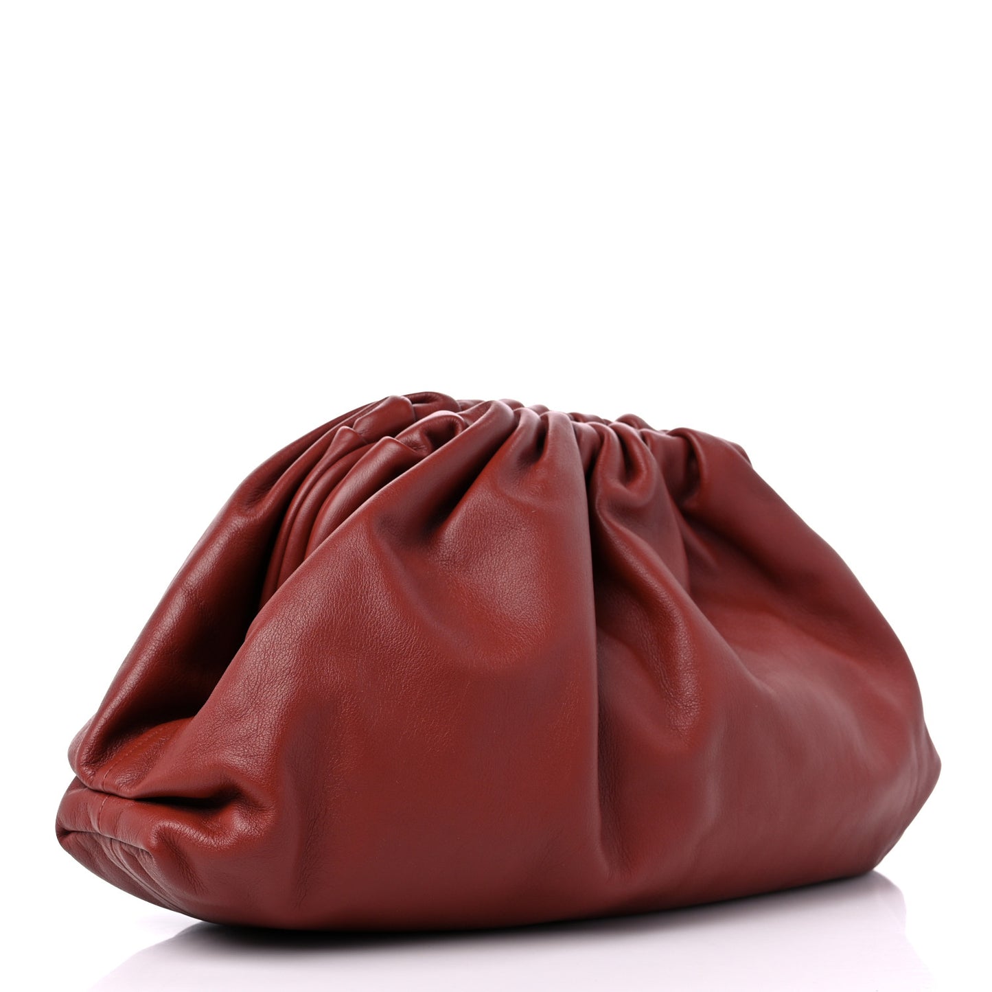 Smooth Butter Calf The Pouch Oversized Clutch Rust