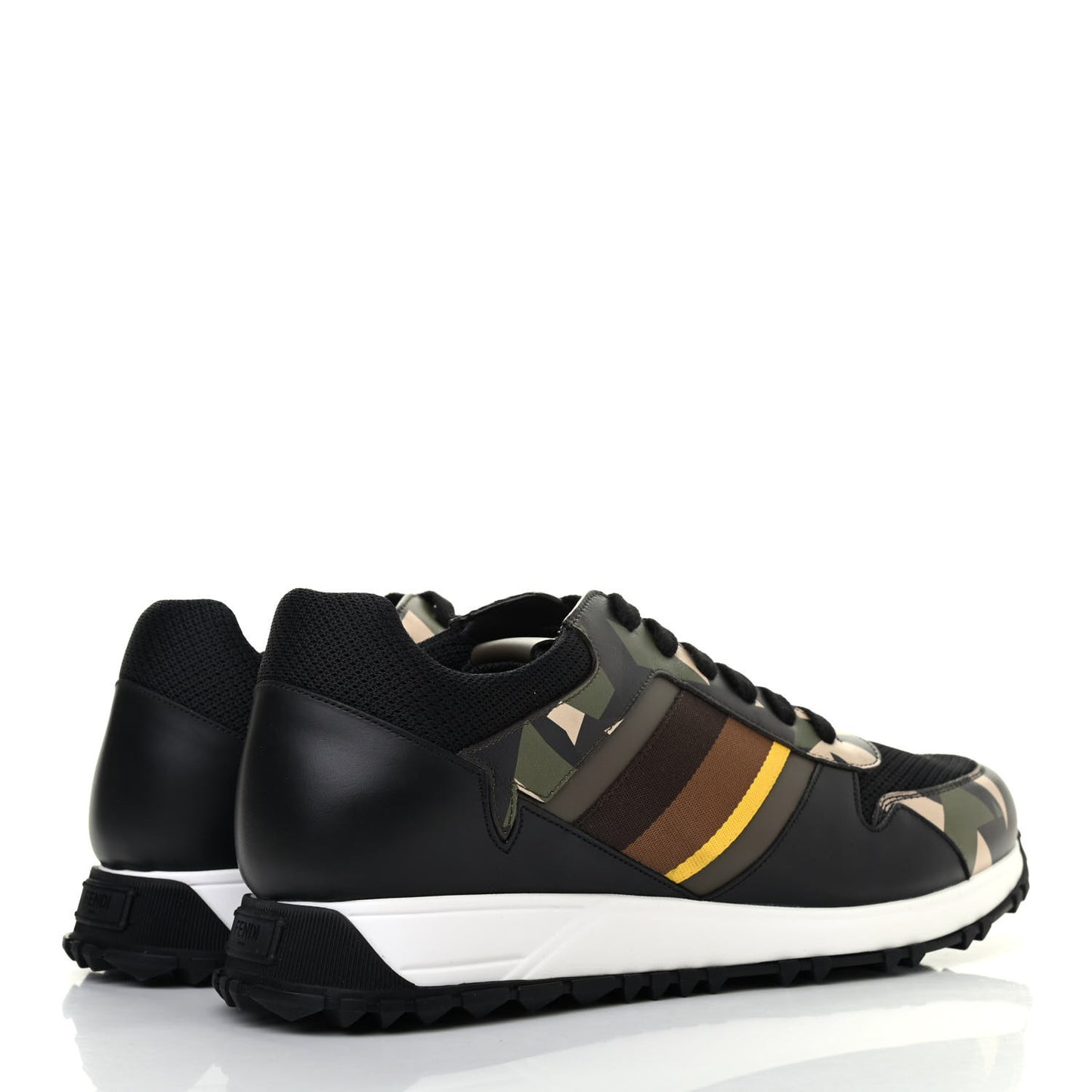 Calfskin Nylon Mens Camo Bugs Sneakers 8.5 Military Black Multicolor