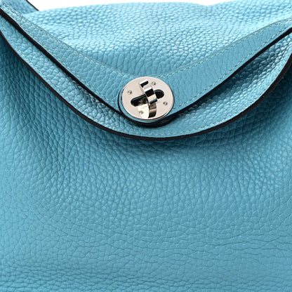 Hermes Taurillon Clemence Lindy 26 Bleu Du Nord 7 of 11
