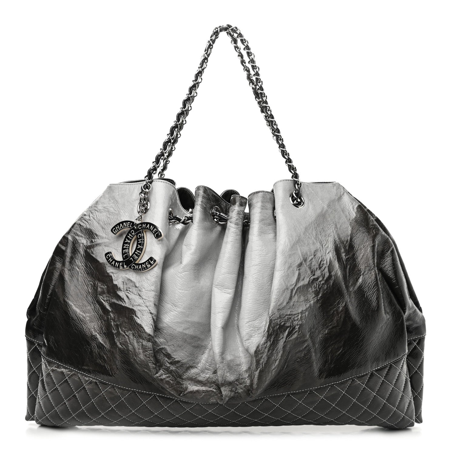 Chanel Vinyl Quilted Melrose Degrade Tote Black 1 of 9