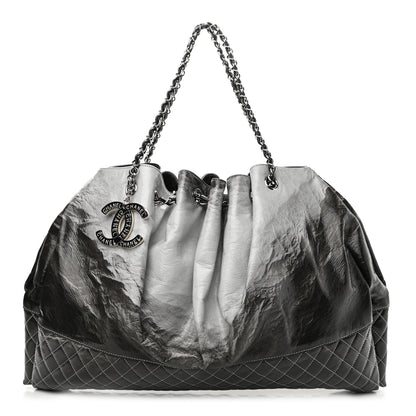 Chanel Vinyl Quilted Melrose Degrade Tote Black 1 of 9