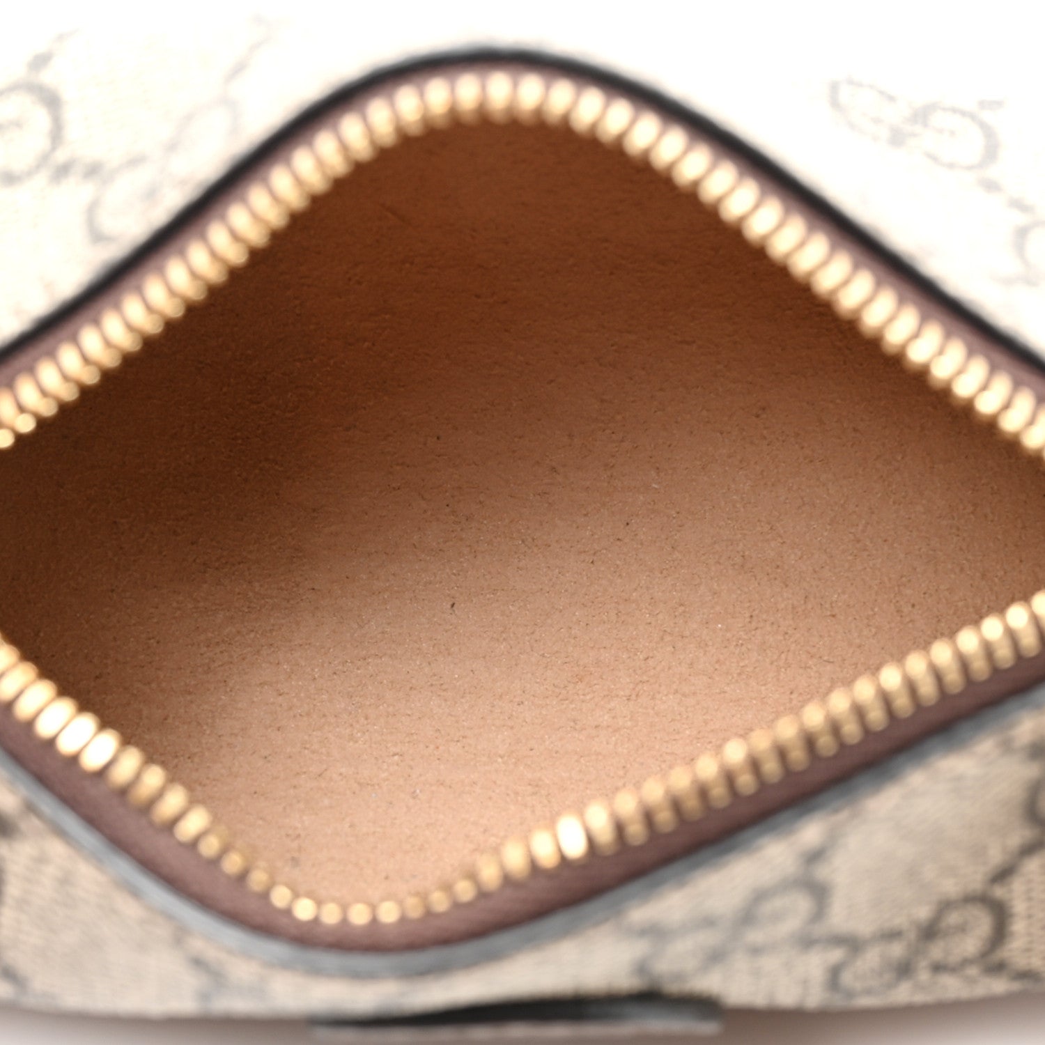 Gucci GG Supreme Monogram Strawberry Retro Interlocking G Barrel Coin Purse Beige Ebony 5 of 8